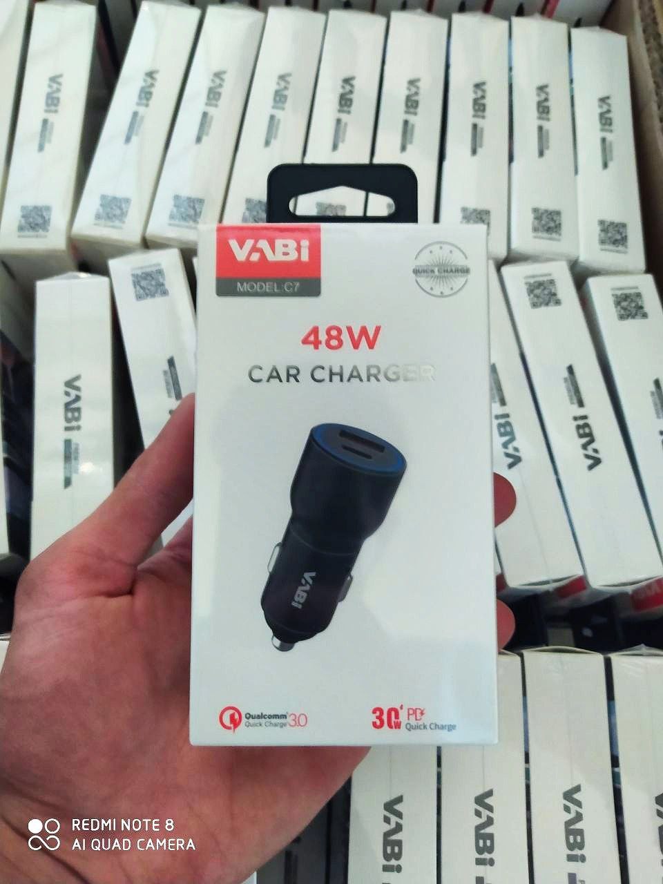 فندکی شارژ اورجینال شرکتی VABI دو پورت 48W مدل C7